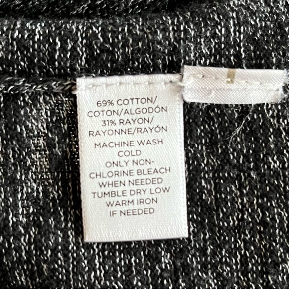 •LOFT• Marled Navy Zip Up Cardigan Sweater - Size Medium - Picture 7 of 8